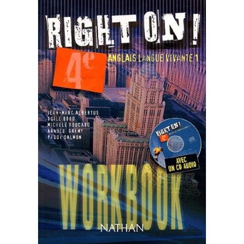 Anglais 4e Right On! - Workbook (1 Cd Audio)