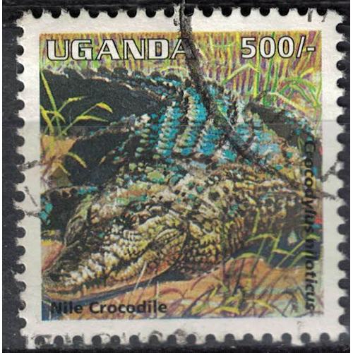 Ouganda 1995 Oblitéré Used Animal Reptile Crocodylus Niloticus Crocodile Du Nil Su