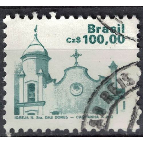 Brésil 1987 Oblitéré Used Igreja Nossa Senhora Das Dores Église Notre Dame Des Douleurs Campanha Su