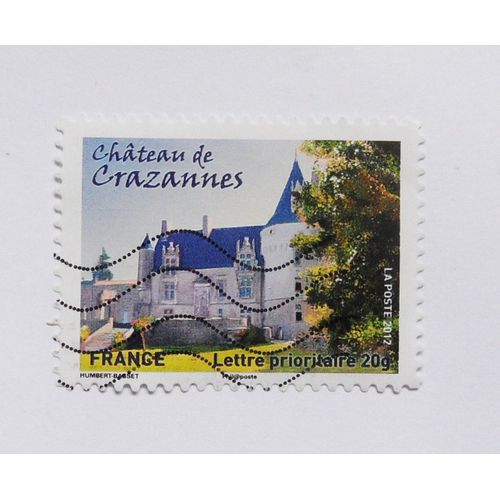 Timbre Oblitéré 2012 Chateau De Crazannes