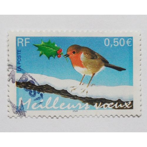 Timbre Oblitéré 2003 Meilleurs Voeux Oiseau