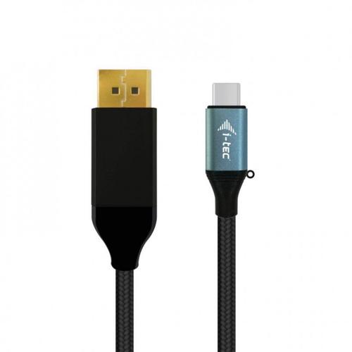 i-Tec - Câble DisplayPort - 24 pin USB-C (M) pour DisplayPort (M) - Thunderbolt 3 - 2 m - support 4K