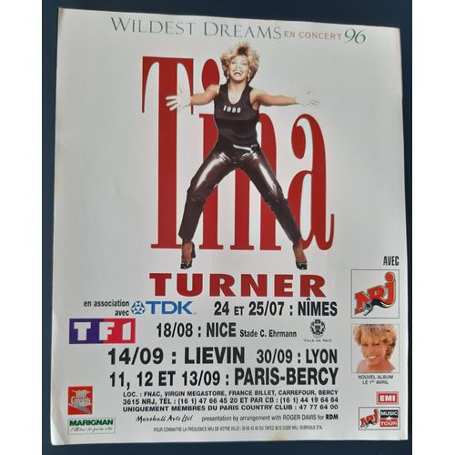 Publicité Advert Concert Album Advertising Tina Turner 1996 Tournée Française