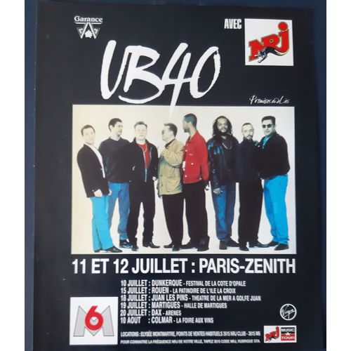 Publicité Advert Concert Album Advertising Ub40 1994 Tournée Française