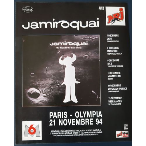 Publicité Advert Concert Album Advertising Jamiroquai 1994 Tournée Française