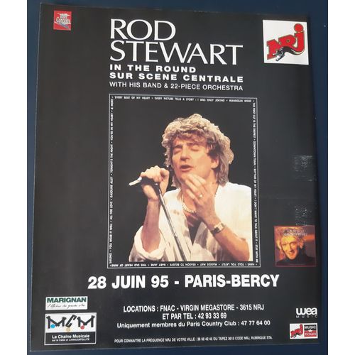Publicité Advert Concert Album Advertising Rod Stewart 1995 Paris