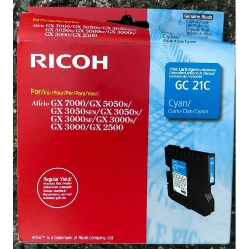 CARTOUCHE RICOH GC 21C CYAN POUR AFICIO GX 7000 / GX3000SF SÉRIE