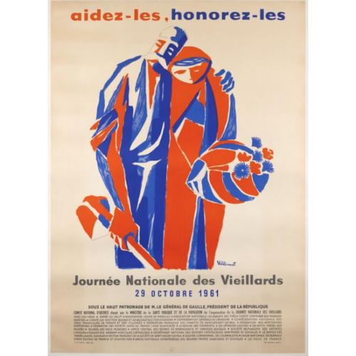 Affiche Journée Nationale Des Vieillards 1961