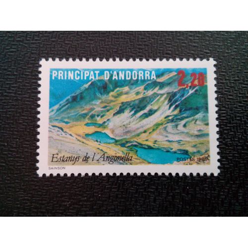 Timbre Andorre Fr Yt 351 Lacs Angonella 1986 ( 110404 2 )