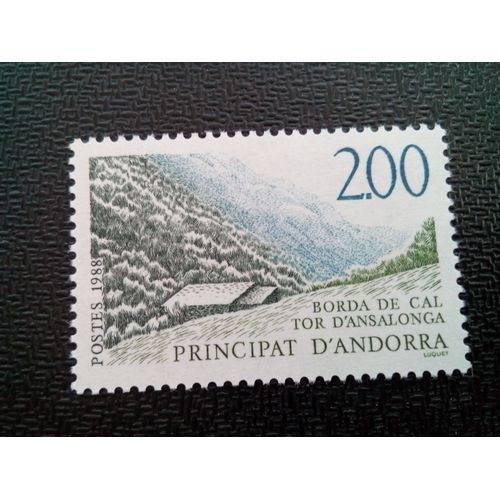 Timbre Andorre Fr Yt 372 Ferme 'tor D'ansalonga' 1988 ( 110404 2 )