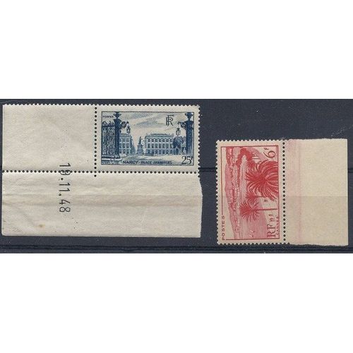 La Croisette (Cannes); Place Stanislas (Nancy) (1947) Yvert N° 777; 778 Neuf **