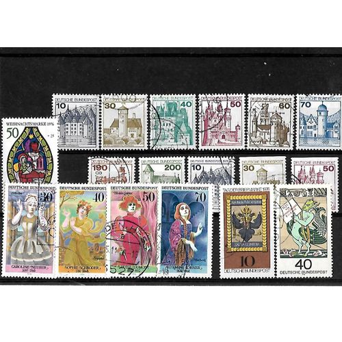Allemagne- Rfa -Lot De 18 Timbres Oblitérés-Très Bon Etat