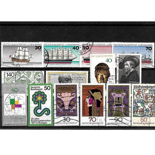 Allemagne- Rfa -Lot De 14 Timbres Oblitérés-Très Bon Etat