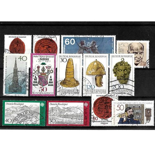 Allemagne- Rfa -Lot De 13 Timbres Oblitérés-Très Bon Etat