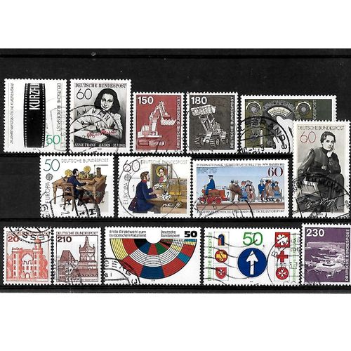 Allemagne- Rfa -Lot De 14 Timbres Oblitérés-Très Bon Etat