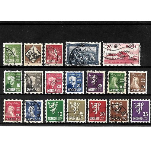 Norvège -Lot De 19 Timbres Oblitérés-Très Bon Etat