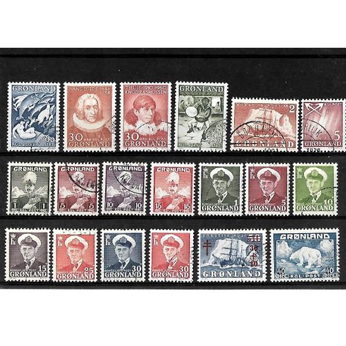 Groenland -Lot De 19 Timbres Oblitérés-Très Bon Etat