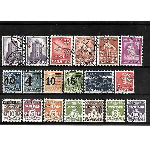 Danemark -Lot De 19 Timbres Oblitérés-Très Bon Etat