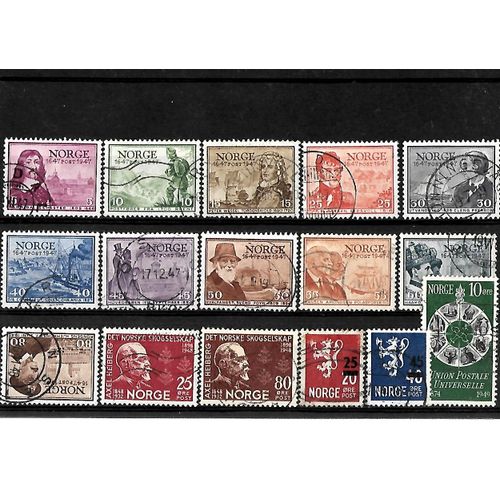 Norvège -Lot De 16 Timbres Oblitérés-Très Bon Etat