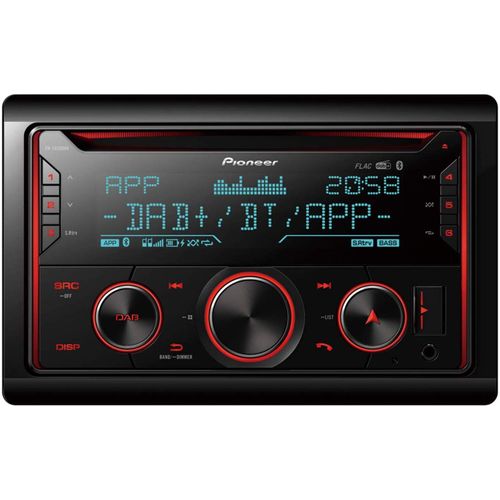 Pioneer Fh-S820dab Tuner Cd 2-Din Avec Dab/Dab+, Bluetooth, Éclairage Multicolore, Usb, Spotify Et LApplication Pioneer Smart Sync, Compatible Avec Les Appareils Apple Et Android.