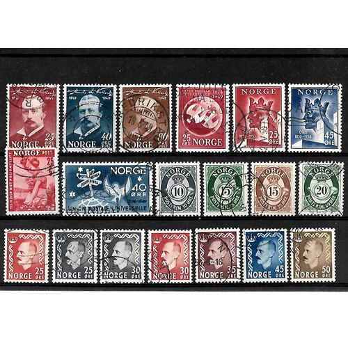 Norvège -Lot De 19 Timbres Oblitérés-Très Bon Etat