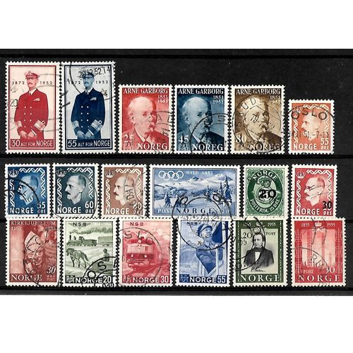 Norvège -Lot De 18 Timbres Oblitérés-Très Bon Etat