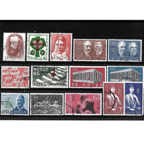 Norvège -Lot De 14 Timbres Oblitérés-Très Bon Etat