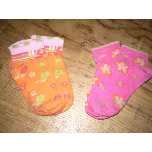 Lot De 2 Paires De Chaussettes Colorées 15cm Pieds