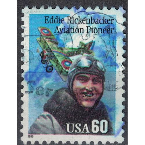 Etats Unis 1995 Oblitéré Used Eddie Rickenbacker Pionnier As De L'aviation Su