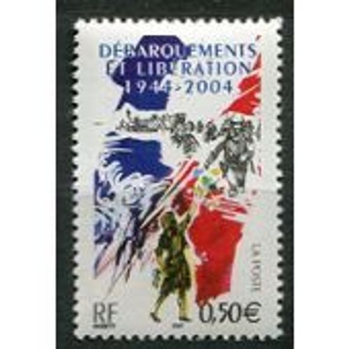 Timbre Oblitéré 60ème Anniversaire Du Débarquement Des Troupes Alliées Et De La Libération - France Année 2004 - Yvert Et Tellier N°3675