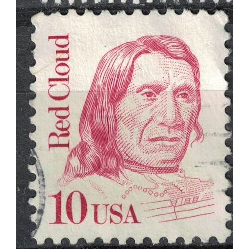 Etats Unis 1987 Oblitéré Used Indien Red Cloud Chef Des Amérindiens Sioux Oglalas Su