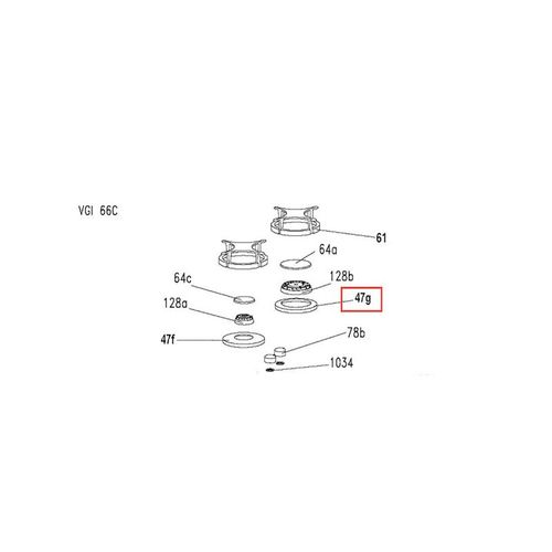 COLLERETTE BRULEUR RAPIDE POUR TABLE DE CUISSON ROSIERES - 93782454