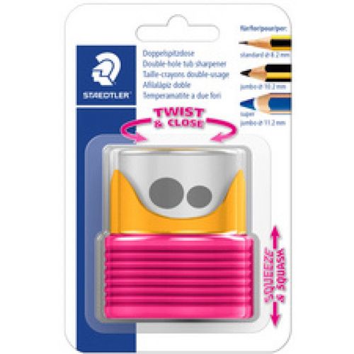 Staedtler Staedtler Doppel-Spitzdose Twist & Close, Gelb/Beere