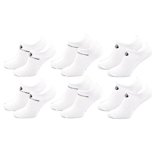 Chaussettes Enfant Sergio Tacchini Socquettes En Coton Majoritaire Pack De 6 Paires Tiges Courtes Blanches