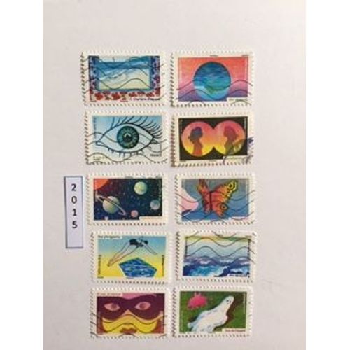 Lot De 10 Timbres Oblitérés