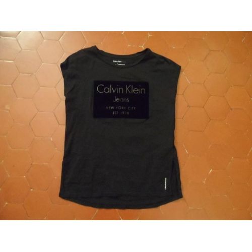 Tee-Shirt Jersey Coton Noir Calvin Klein Jeans