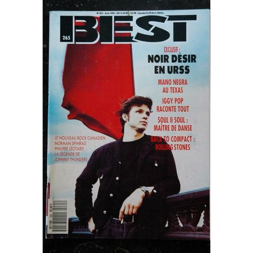 Best 265 Aout 1990 Cover Noir Desir En Urss Mano Negra Iggy Pop Soul Ii Soul Rolling Stones Spinrad Léotard Thunders