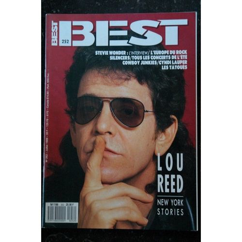 Best 252 Juillet 1989 Lou Reed Stevie Wonder Silencers Cowboy Junkies Cyndi Lauper Les Tatoues