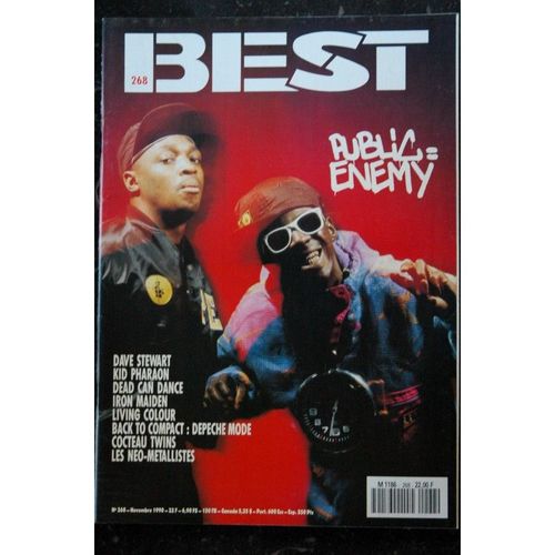 Best 268 Novembre 1990 Public Ennemy Dave Stewart Kid Pharaon Dead Can Dance Iron Maiden Living Colour Depeche Mode