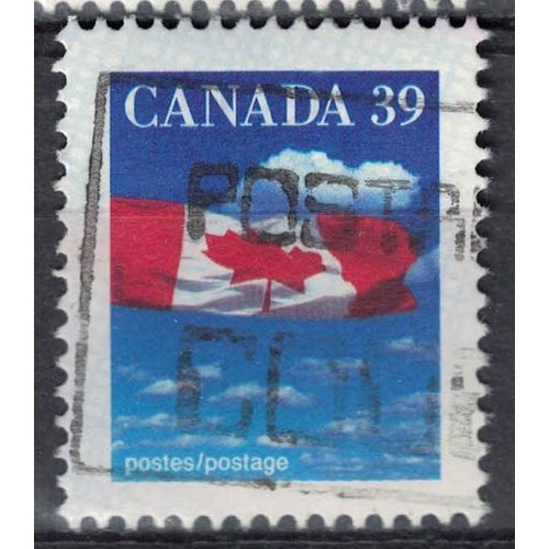 Canada 1990 Oblitéré Used Canadian Flag Over Clouds Drapeau Canadian Et Des Nuages Su