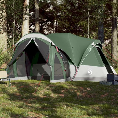 Vidaxl Tente Familiale Tipi 8 Personnes Vert Imperméable