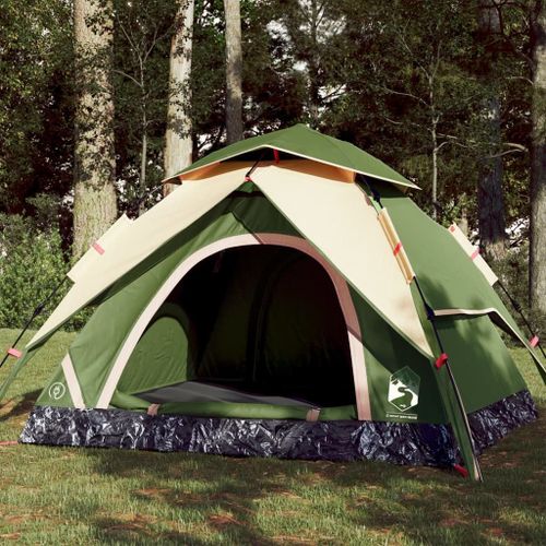 Vidaxl Tente De Camping À Dôme 3 Personnes Vert Libération Rapide