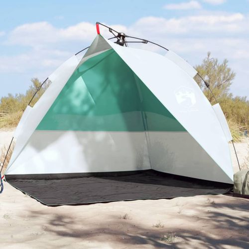 Vidaxl Tente De Plage Vert D'eau Libération Rapide Imperméable