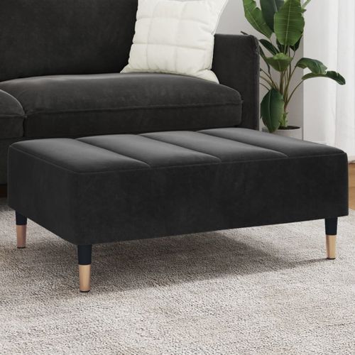 Vidaxl Repose-Pied Noir 77x55x31 Cm Velours