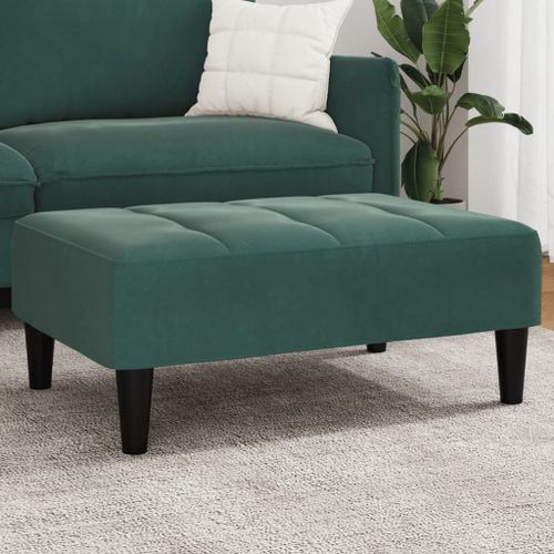 Vidaxl Repose-Pied Vert Foncé 77x55x31 Cm Velours