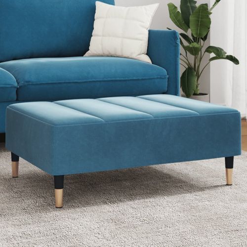 Vidaxl Repose-Pied Bleu 77x55x31 Cm Velours