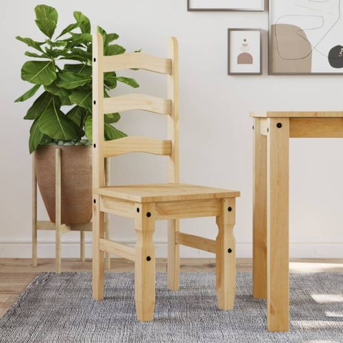 Vidaxl Chaises À Manger Lot De 2 Corona 42x47x107cm Bois Massif De Pin