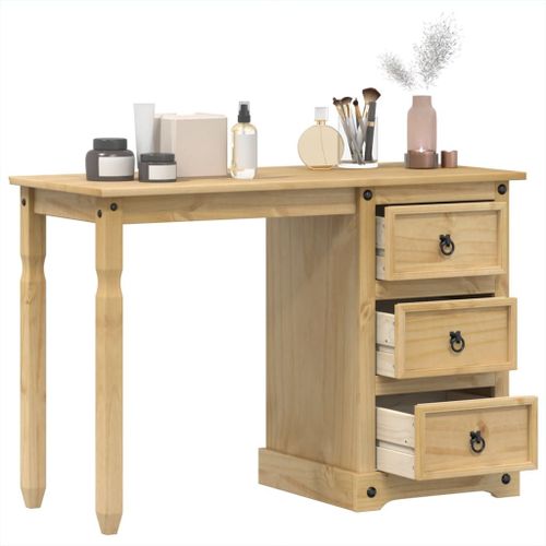 Vidaxl Coiffeuse Corona 110x50x75 Cm Bois De Pin Massif