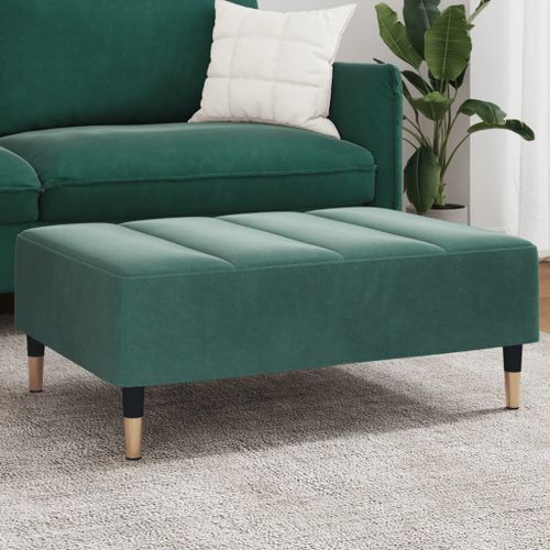 Vidaxl Repose-Pied Vert Foncé 77x55x31 Cm Velours