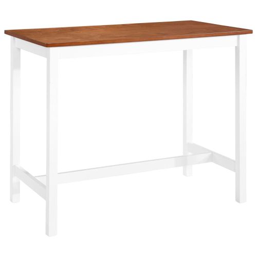 Vidaxl Table De Bar Bois Massif 108 X 60 X 91 Cm